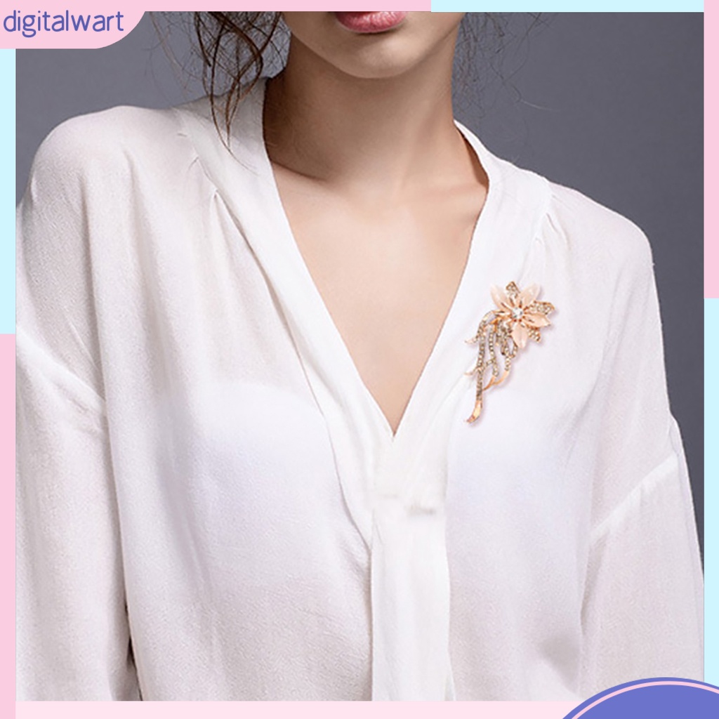 Ghim Cài Áo Hình Bông Hoa Đính Đá Sang Trọng