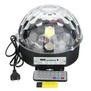 Đèn LED Quả Cầu Cảm Ứng Xoay Pha Lê 7 Màu Nhấp Nháy Theo Nhạc - 2403