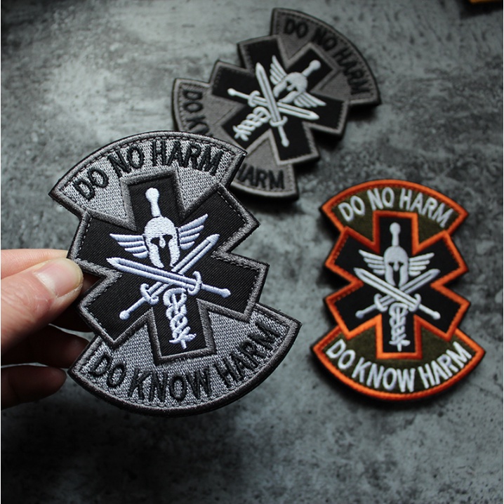 Patch phù hiệu y tế chiến trường dán quần áo_ba lô túi xách