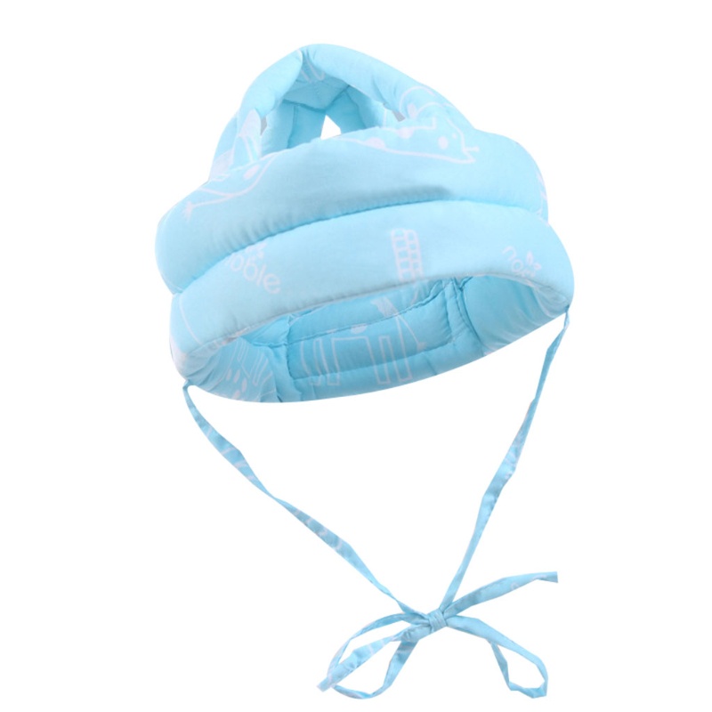 Mũ Bảo Hiểm Bảo Vệ Đầu Chống Va Chạm Bằng Vải Cotton Dành Cho Trẻ Sơ Sinh