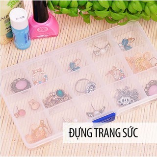 Hộp đựng trang sức 10 hoặc 15 ngăn tiện dụng 🍉Duashop🍉