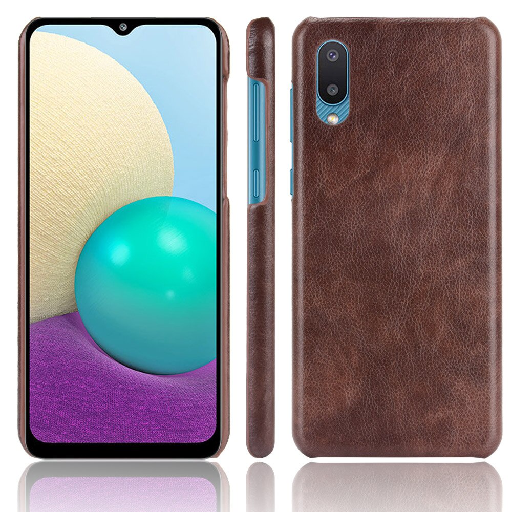 Slim  Samsung A02 Case Litchi Skin Pattern PU Leather and PC Book Cover  Samsung Galaxy A02 A 02 A022F Phone Case 6.5''
