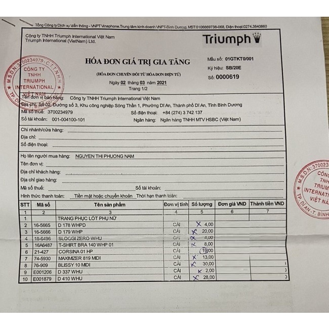 Áo lót Triumph D178 WHPD - Hàng chính hãng 100%