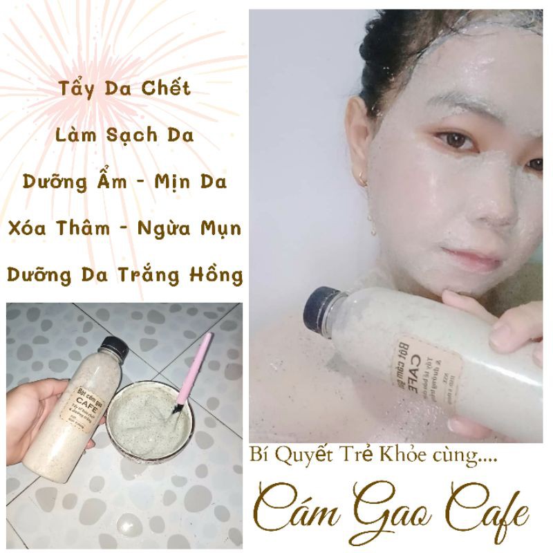 [ MUA 2 TẶNG 1 ] Cám Gạo Caffe Nguyên Chất Tẩy Da Chết & Dưỡng Trắng