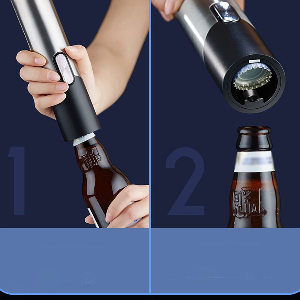 Uareliffe 2 In 1 Electric Wine Bottle Opener Portable Beer Opener