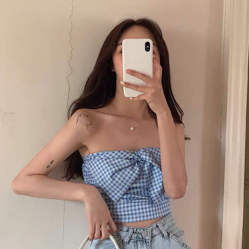 [ Có Sẵn ] Áo Quây Nơ Xanh