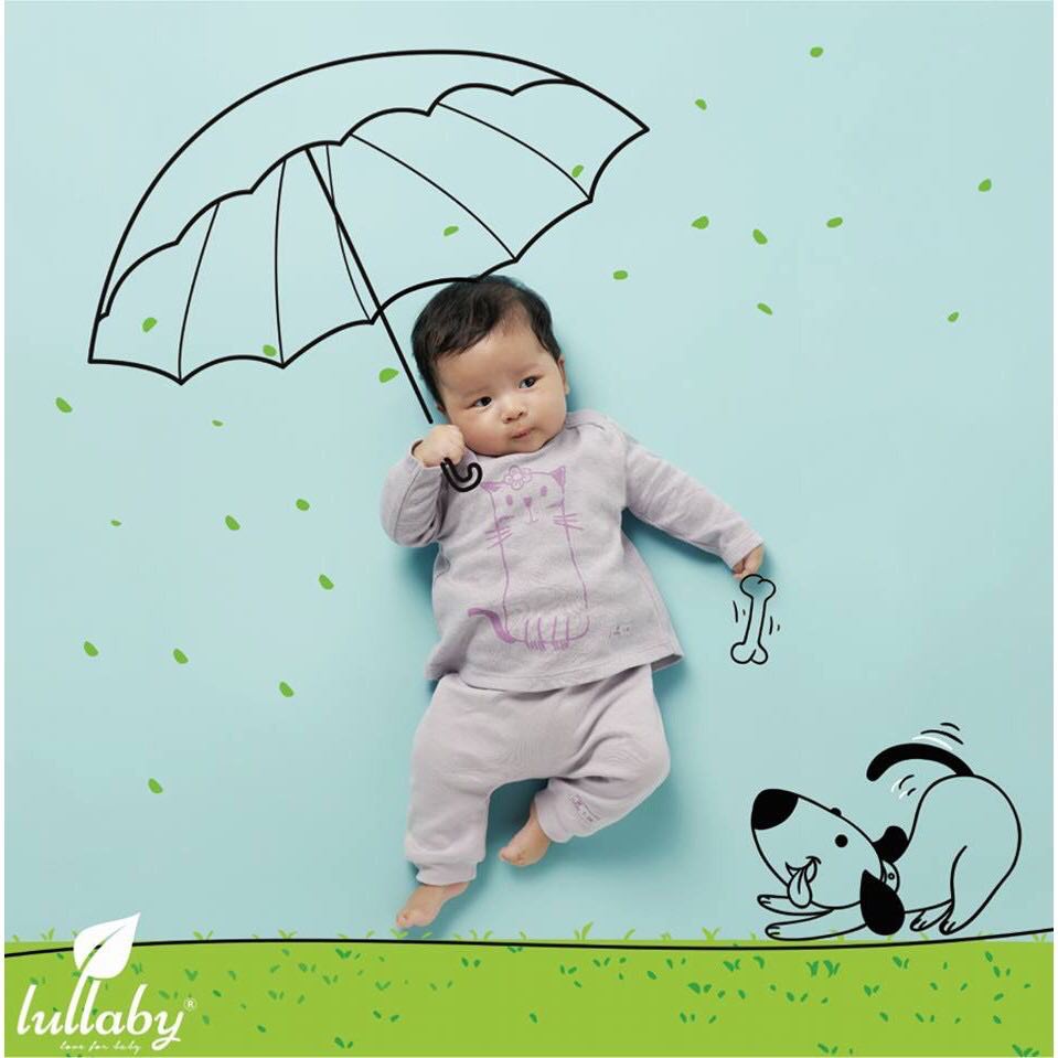 [CHÍNH HÃNG]  Áo dài tay cài vai, quần dài trẻ em Lullaby ( Áo rời - Quần rời)