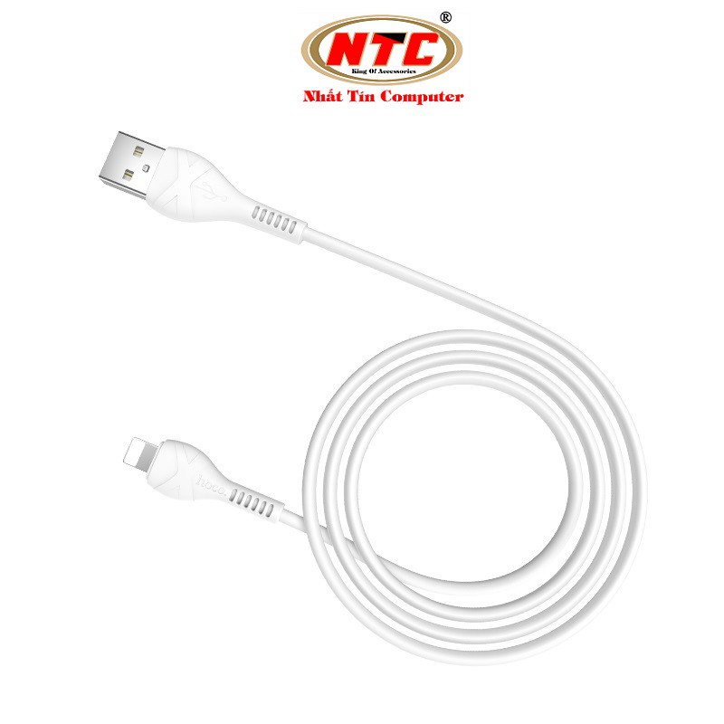 Cáp sạc và truyền dữ liệu cổng Lightning Hoco X37 Cool power dài 1M (Trắng) - Hàng chính hãng