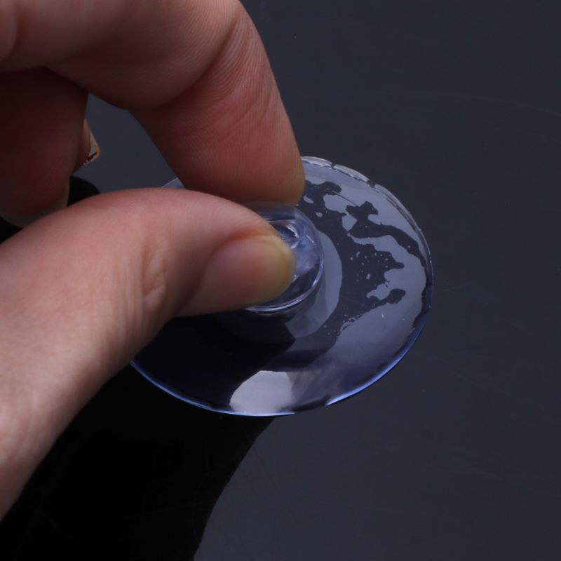 Set 100 Cốc Hút Nhựa Pvc Trong Suốt Hình Nấm Không Móc Hít Tường / Kính / Bàn