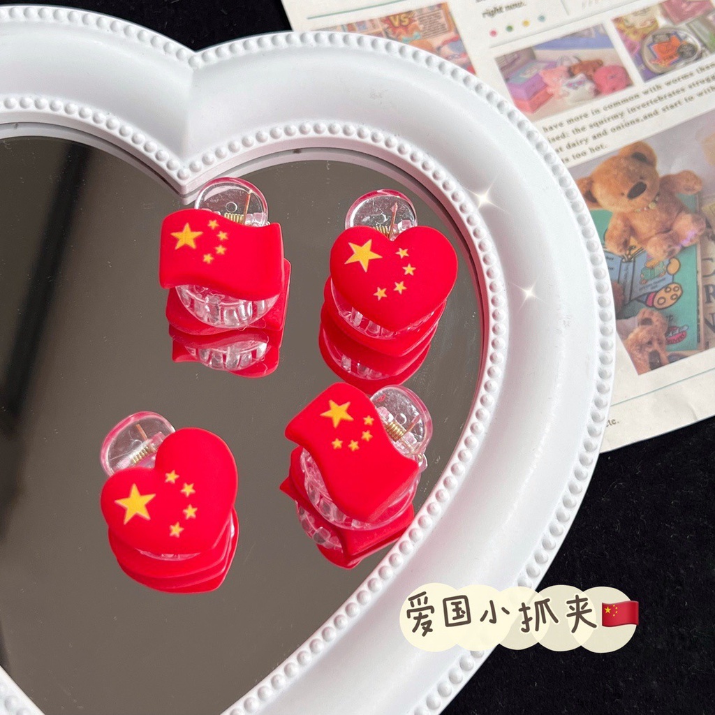 Set 3 kẹp tóc xinh xắn hình đỏ rực rỡ cho bé gái hottrend (C8)