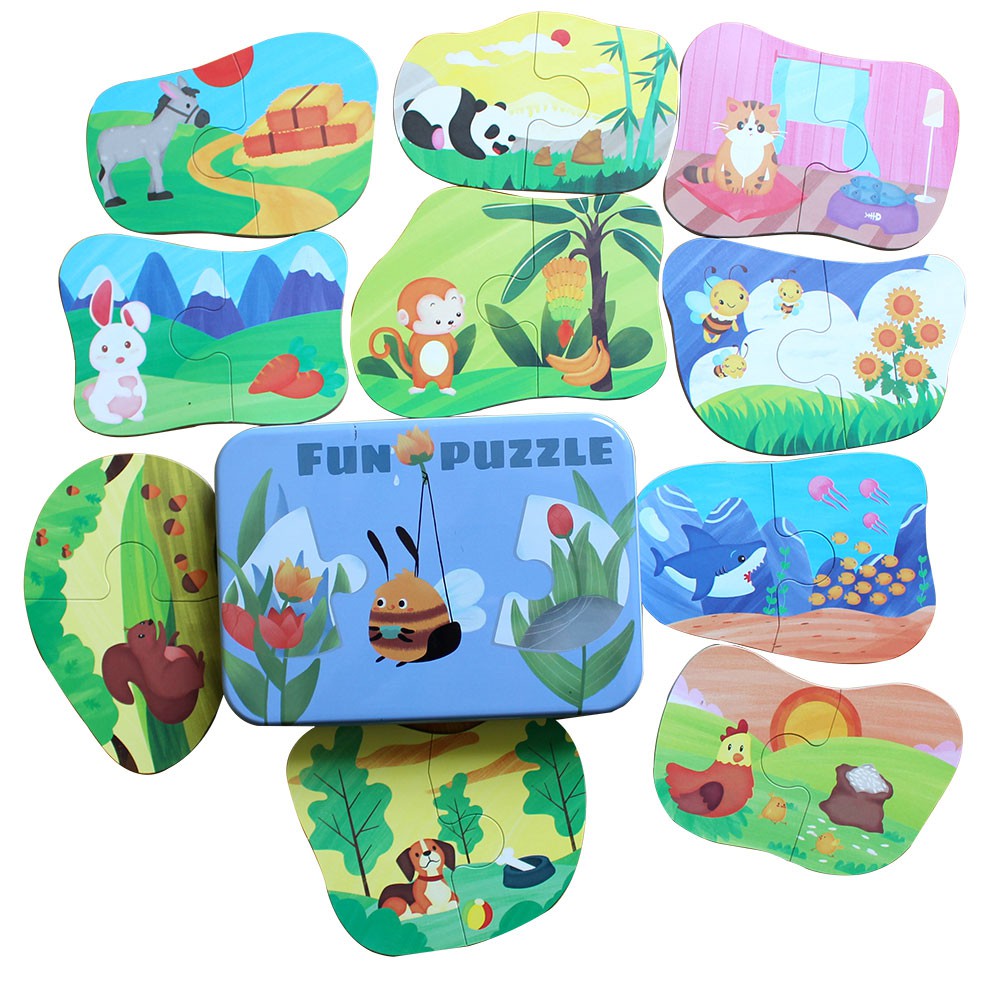 Tranh ghép hình PUZZLE 5-8 miếng Cho be 2 tuổi Loại Cao Cấp Woodentoys