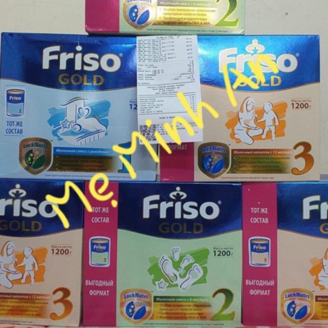 SALE DATE 15.1.2022. Sữa Friso Gold số 1-2-3 hộp giấy 1200g