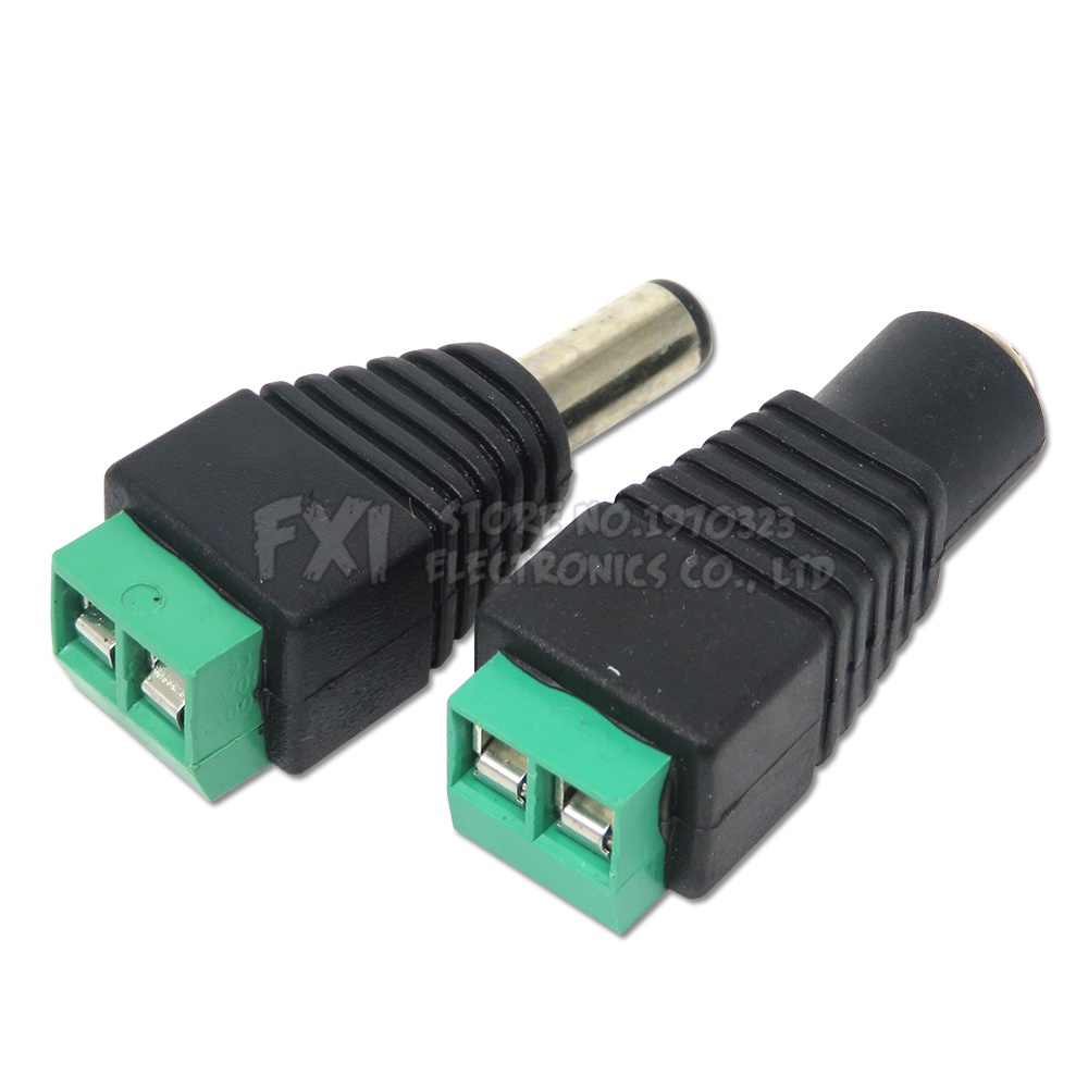 5 Đầu Nối DC Đực Và Cái 5.5X2.1Mm 5.5 * 2.5MM 12V 24V Cho CCTV 5.5x2.1 2.5