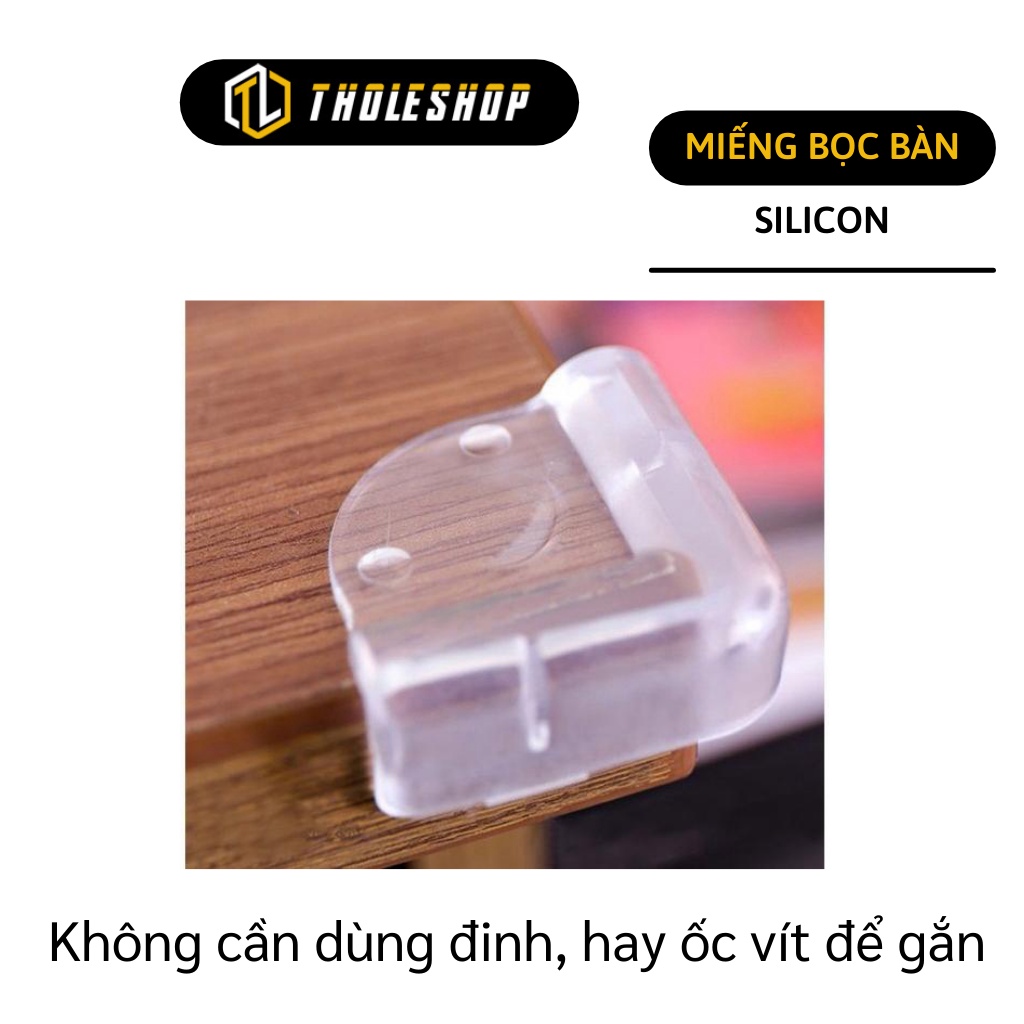 Miếng Bọc Cạnh Bàn - Miếng Bịt Góc Bàn Silicone Tránh Va Đập, An Toàn Cho Bé 8749