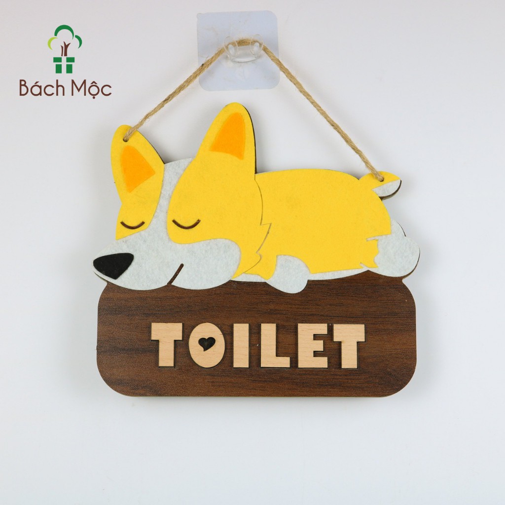 [Mã BMBAU50 giảm 7% đơn 99K] Bảng Gỗ Decor Toilet BÁCH MỘC Nhiều Mẫu Treo Cửa WC