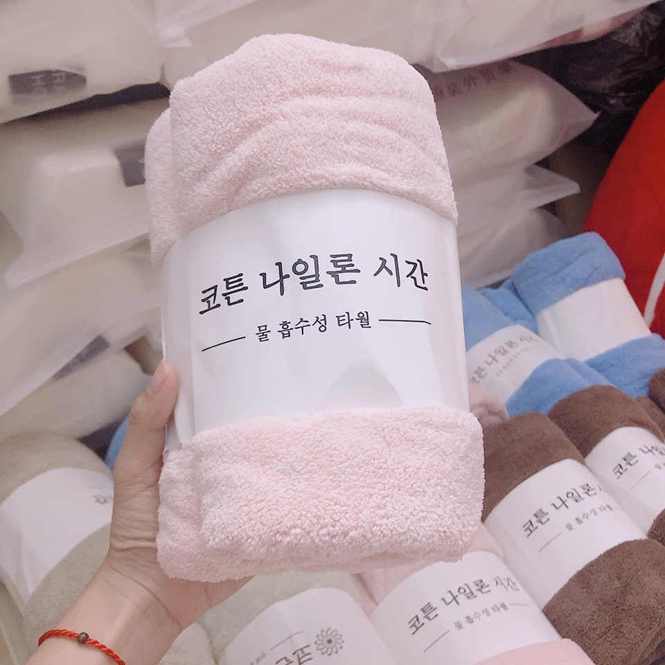 Khăn tắm Hàn Quốc 70 140cm chất lông cừu chuẩn
