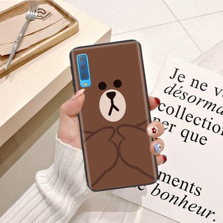 Ốp lưng Samsung A6 2018 Silicon dẻo hình Gấu Nâu Cute