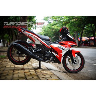 Tem Trùm Exciter 150 Trắng đỏ Đẹp