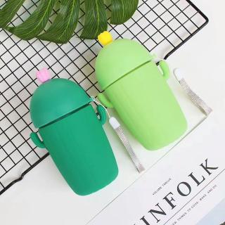 Bình nước thủy tinh mềm hình cây xương rồng phong cách hàn quốc dành cho nữ