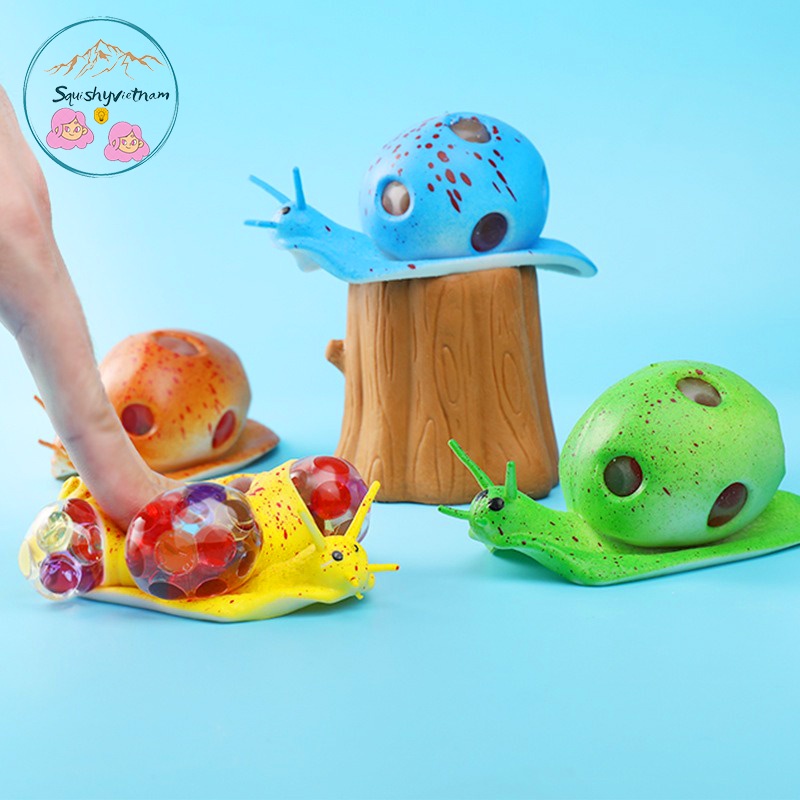 Đồ Chơi Squishy Gudetama hình con Ốc Sên bóp ra hạt nở giải trí mềm mịn siêu đàn hồi ngộ nghĩnh giải tỏa căng thẳng