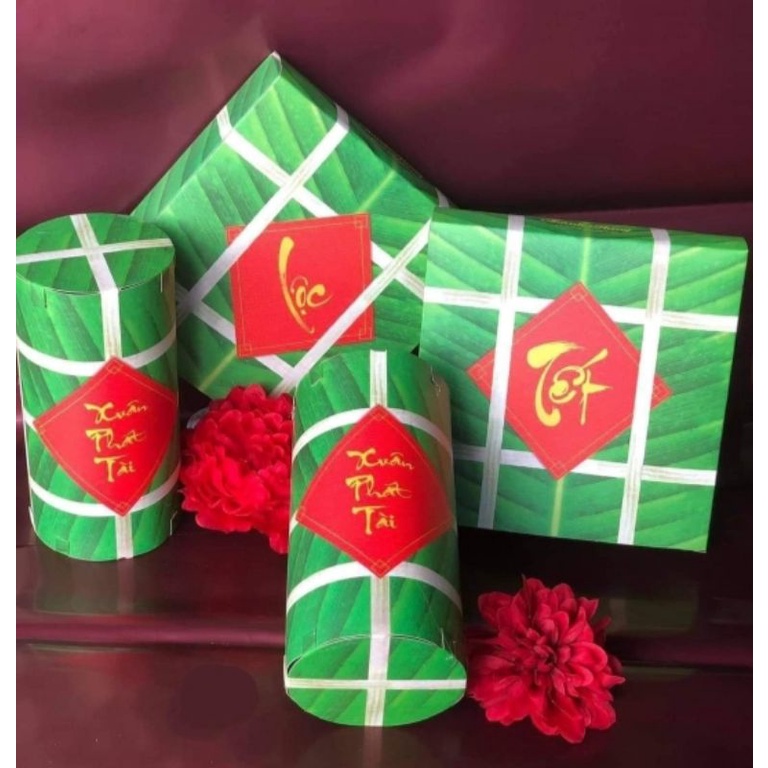 Mô hình bánh trưng, bánh Tày, dưa hấu  trang trí Decor Tết