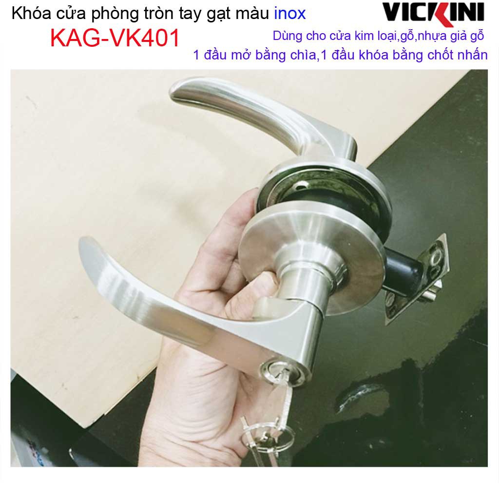 Khóa cửa phòng tay gạt, khóa cửa Vickini KAG-VK401 gía tốt, chất lượng tốt siêu bền