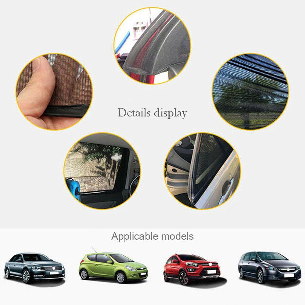 Set 2 Tấm Lưới Che Nắng Cửa Sổ Trước Hoặc Sau Cho Xe Hơi