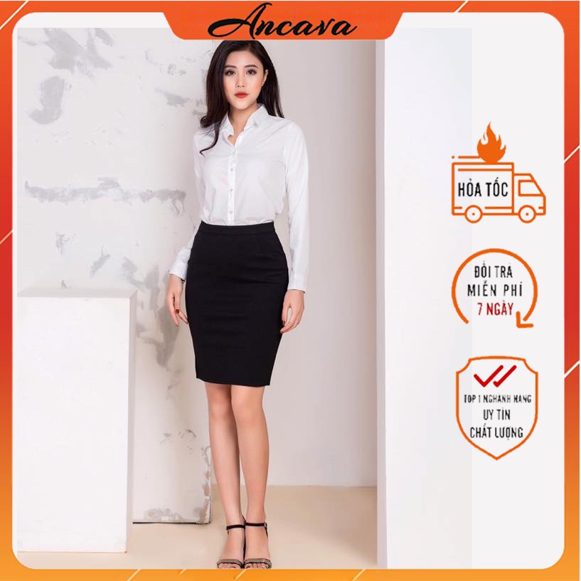 Chân Váy Bút Chì Vải UMi - Chân Váy Công Sở Co Giãn 4 Chiều - Ancava