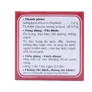 Trà gừng Traphaco (Hộp 10 túi) - Trapharo