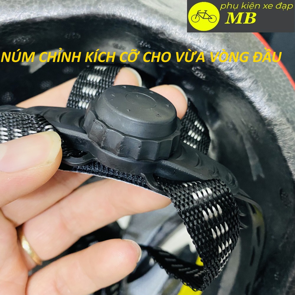 nón bảo hiểm xe đạp thể thao cao cấp, mũ bảo hiểm xe đạp thời trang siêu nhẹ chuyên dụng phượt MBH01