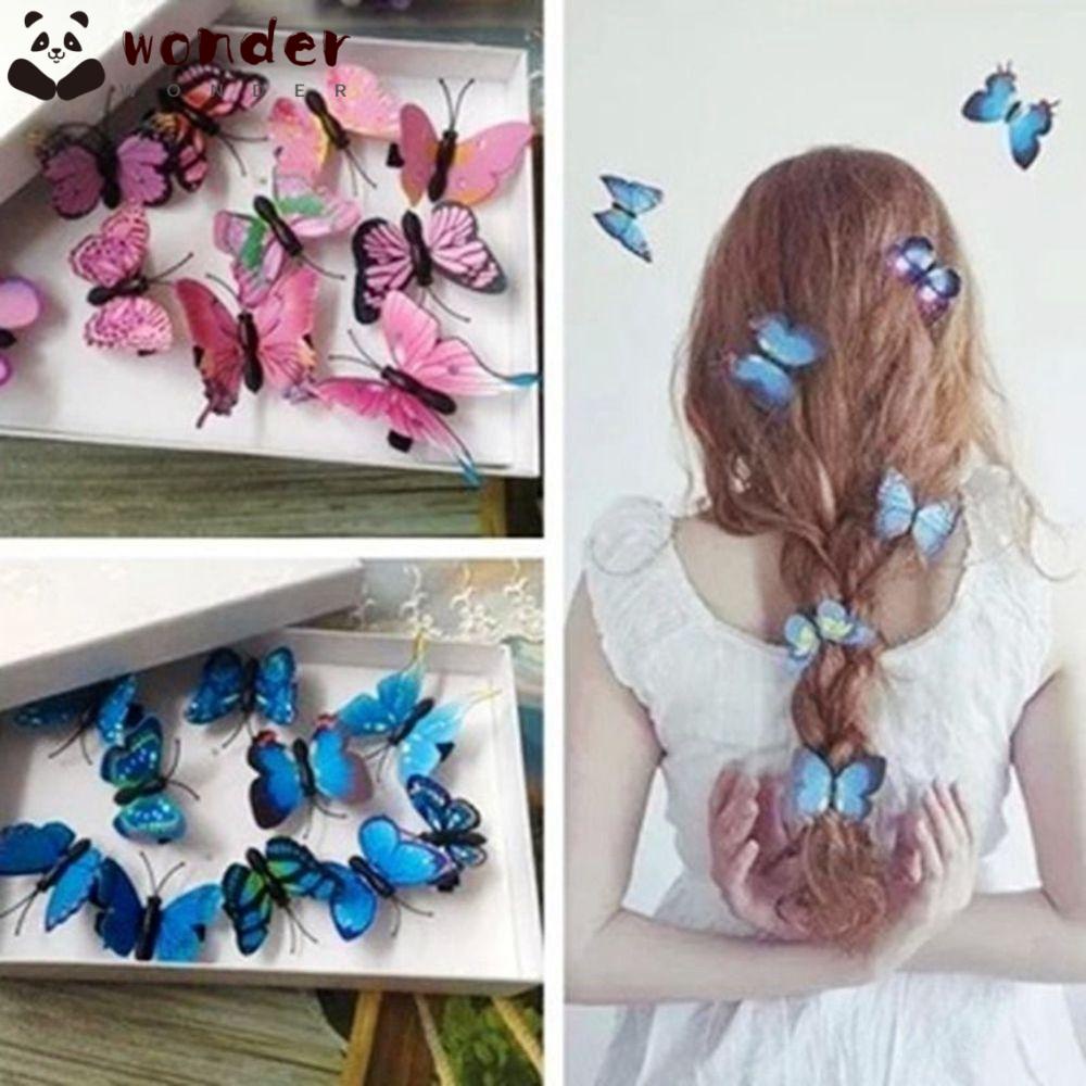 Bộ 5 kẹp tóc hình bươm bướm nhiều màu độc đáo thời trang cho nữ