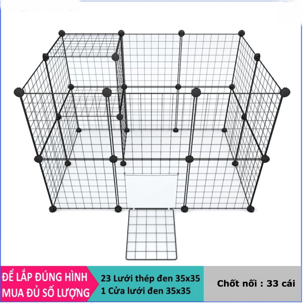 Chuồng chó, chuồng mèo (Bán Theo Tấm) bằng tấm nhựa ghép, tấm lưới sắt, thép 35x35