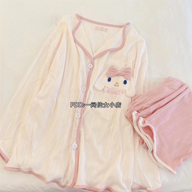Bộ ngủ pyjama tơ lụa đáng yêu dài tay mát mịn nhẹ tâng🥰 oder 15-20 ngày