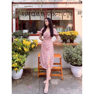 [ 🍊🍊🍊 Siêu phẩm ] - Maxi hồng nhún ngực