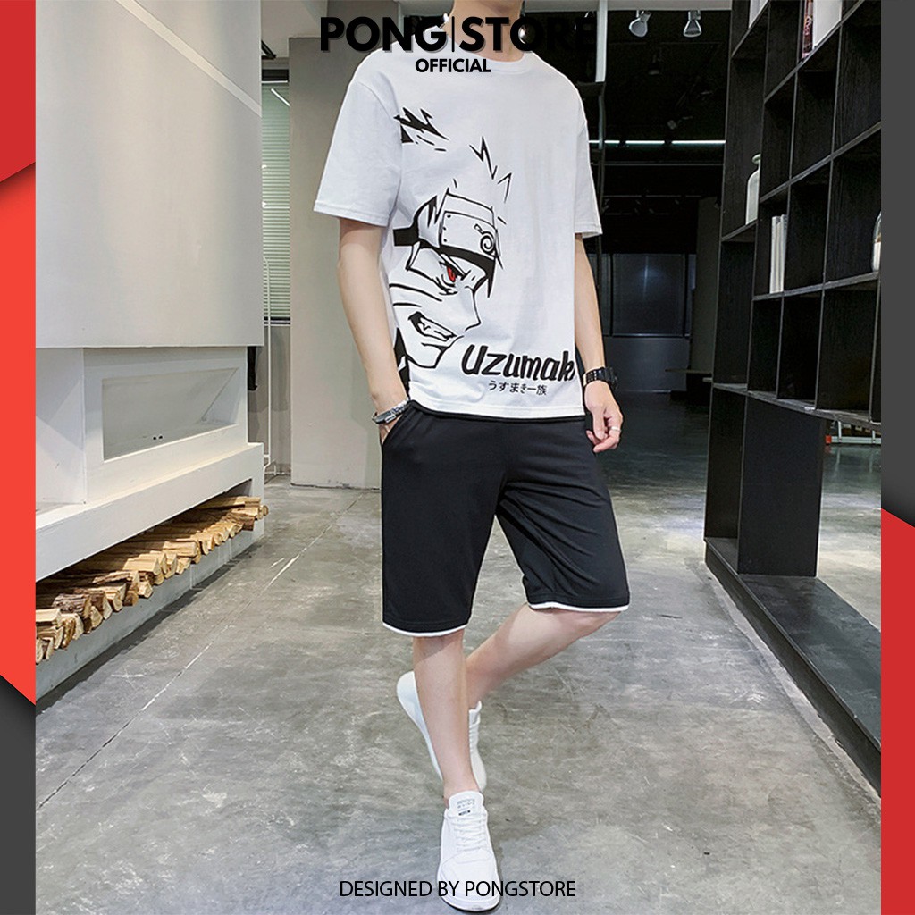 Bộ thể thao nam NARUTO UZUMAKI  FREESHIP  Bộ đồ nam mặc nhà mẫu mới 2021 chất thun co giãn mềm mịn