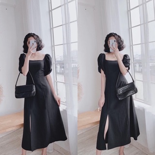 Đầm thiết kế cổ vuông
