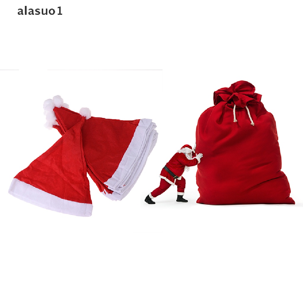 Set 10 Mũ Ông Già Noel Trang Trí Giáng Sinh Năm Mới