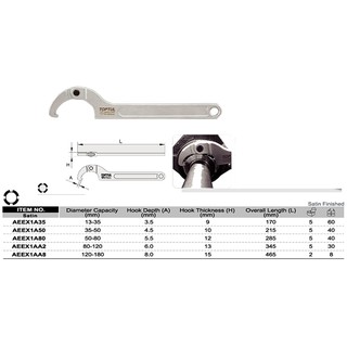 Cờ lê cổ chén, cờ lê móc TOPTUL AEEX