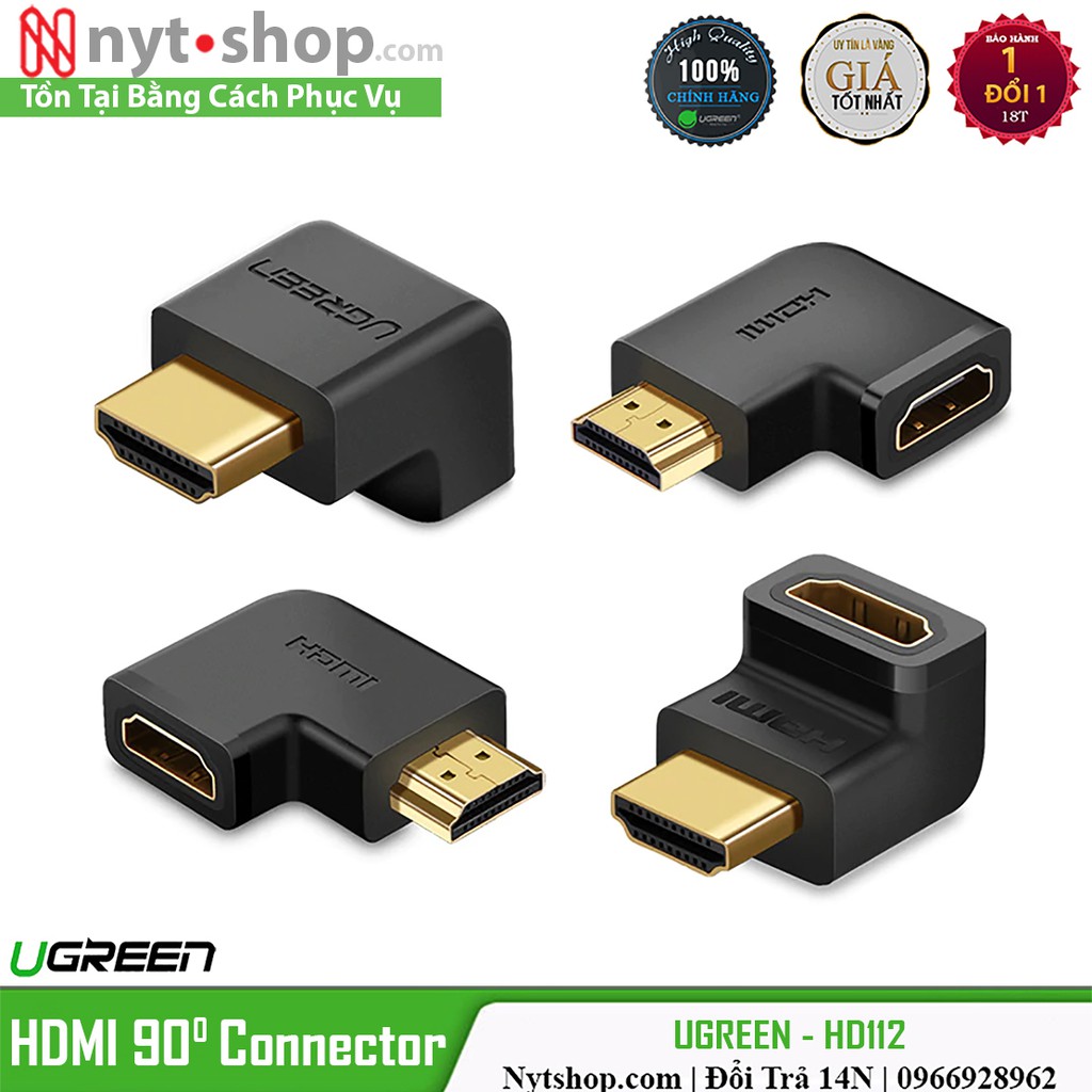 Đầu Nối HDMI Vuông Góc 90 Độ Ugreen HD112