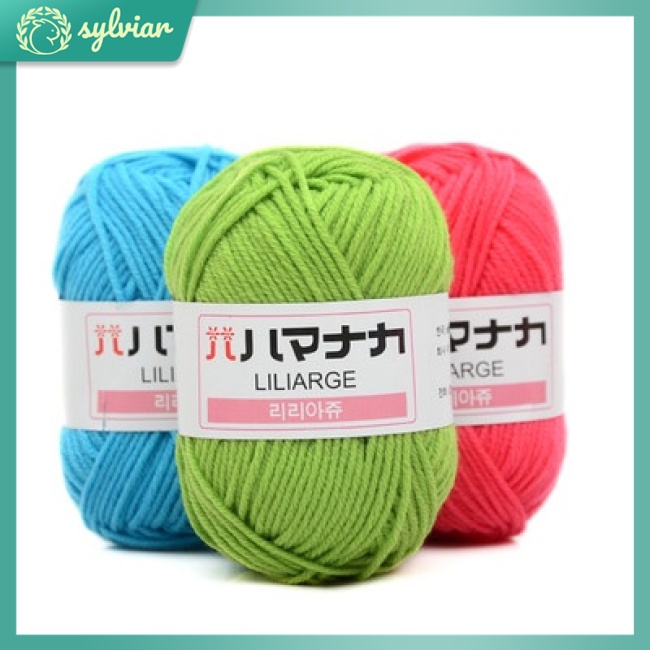 [sylviar] ❤️ Cuộn Len Cotton Sữa Đan Móc Chất Lượng Cao