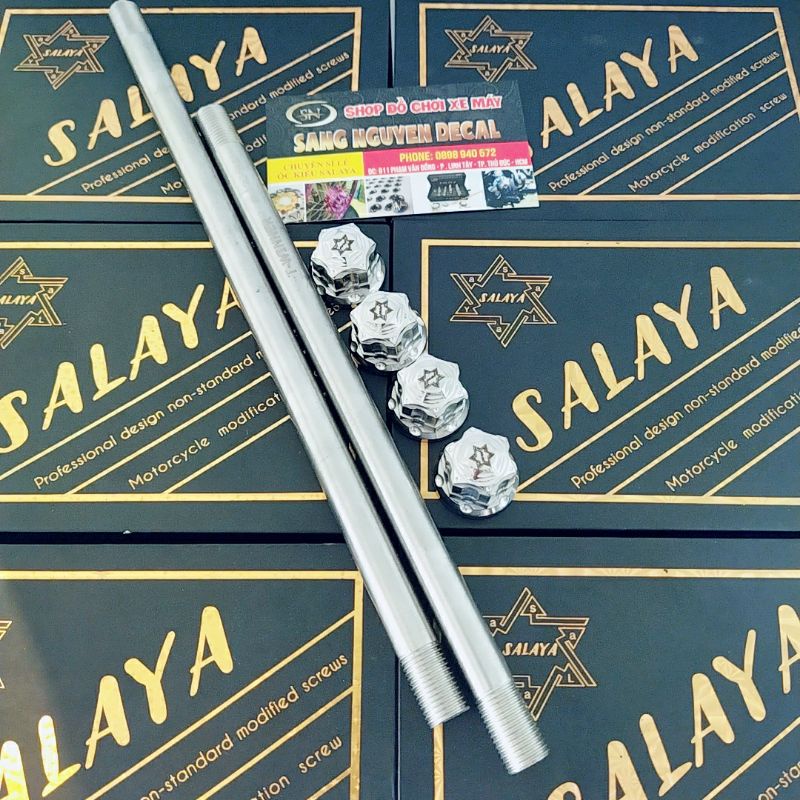 Cốt INOX 304 Trước sau kèm 4 tán bít salaya các dòng xe