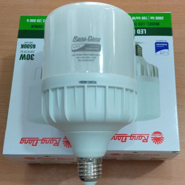 Bóng led 30w rạng đông chính hãng đui e27 kiểu trụ