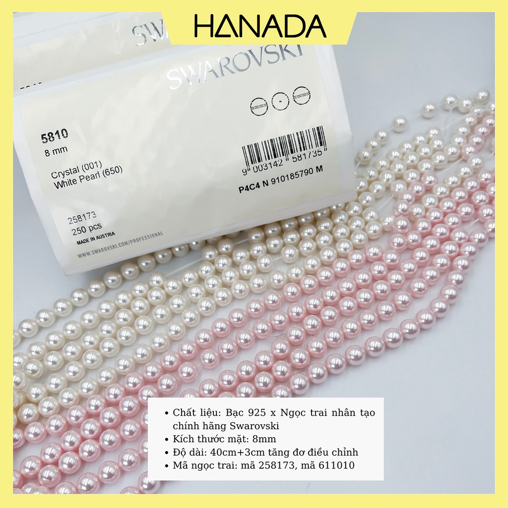 Dây Chuyền N.g.ọ.c T.r.a.i Nhân Tạo Swarovski Hanada Bền Màu Theo Thời Gian Không Bong Tróc 1057