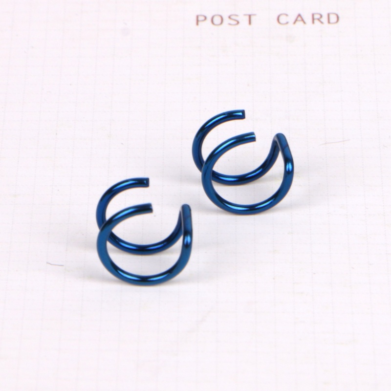 (Một cặp 2 miếng) Khuyên Kẹp Vành Tai / Mũi / Môi / Mũi Không Xỏ Hình Chữ U Bằng Chất Liệu