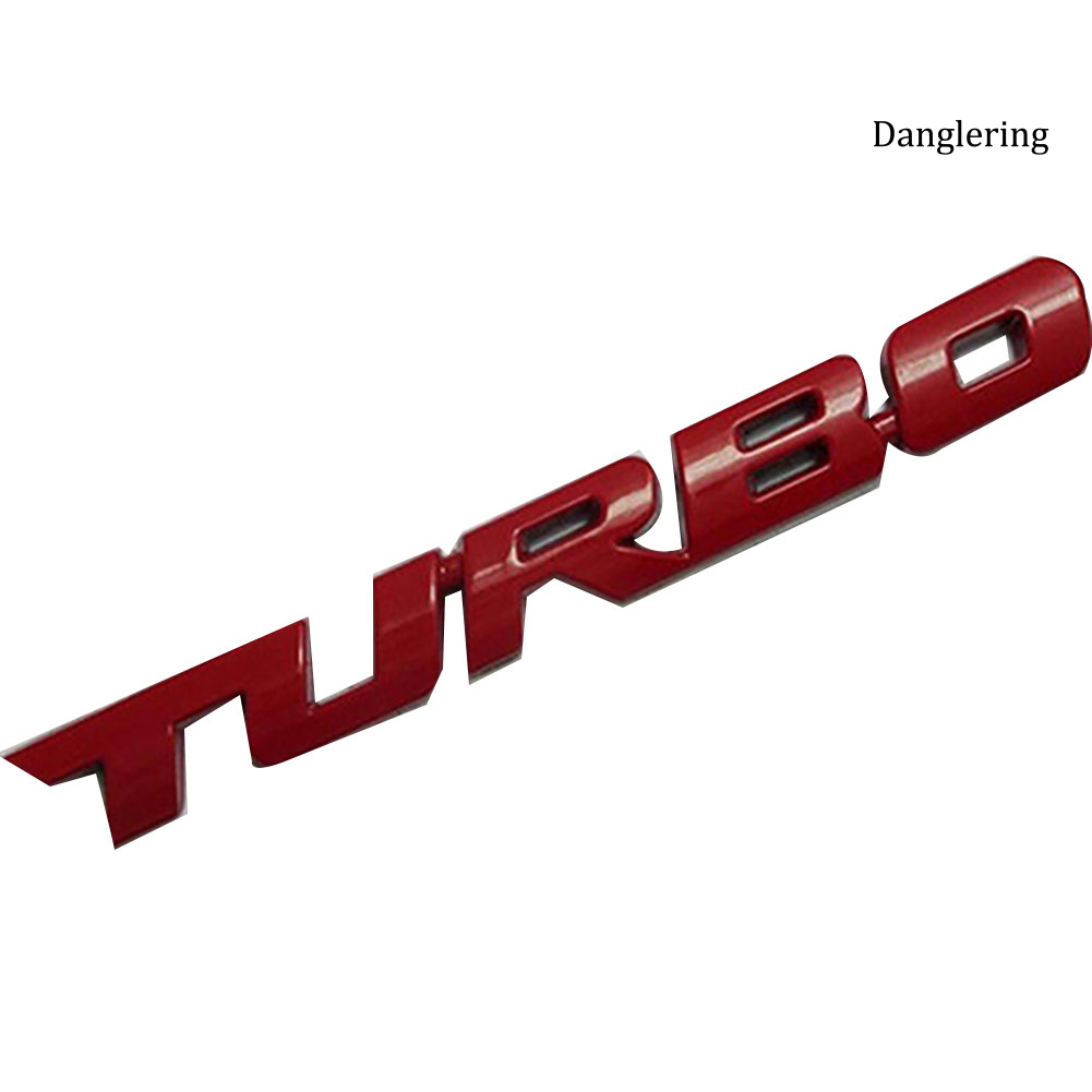 Hình dán chữ turbo 3D bằng kim loại trang trí xe ô tô đẹp mắt