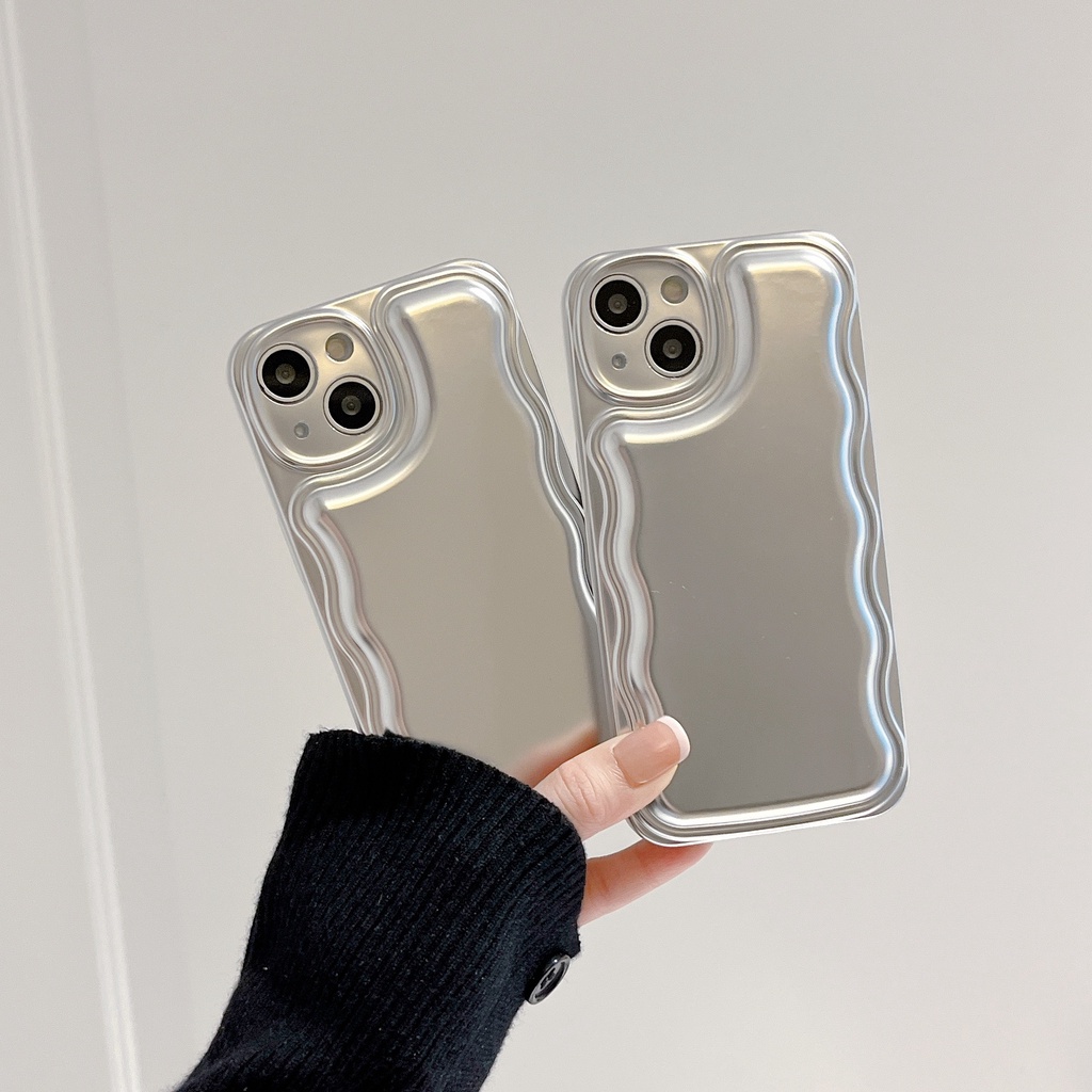 Ốp Điện Thoại Mềm Mạ Điện Họa Tiết Lượn Sóng Cho Iphone 14 pro max 12 pro max 11 pro max xs max xr x 13 pro max plus