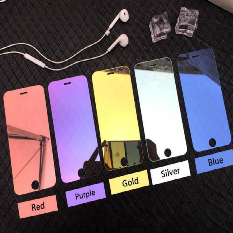 Miếng dán kính cường lực có hiệu ứng 3D màu sắc đa dạng dành cho máy iPhone 6 7 8Plus X XS