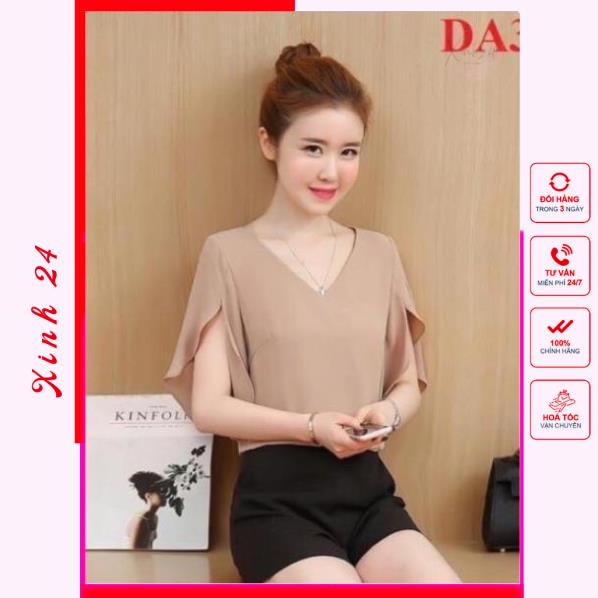Áo sơ mi tay loe cổ chữ v trẻ trung phong cách Jina | BigBuy360 - bigbuy360.vn