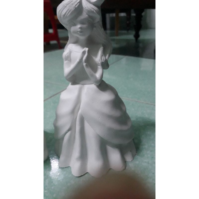 Tượng tô màu loại đại5 con to như hình (20cm-23cm), tặng màu và cọ.