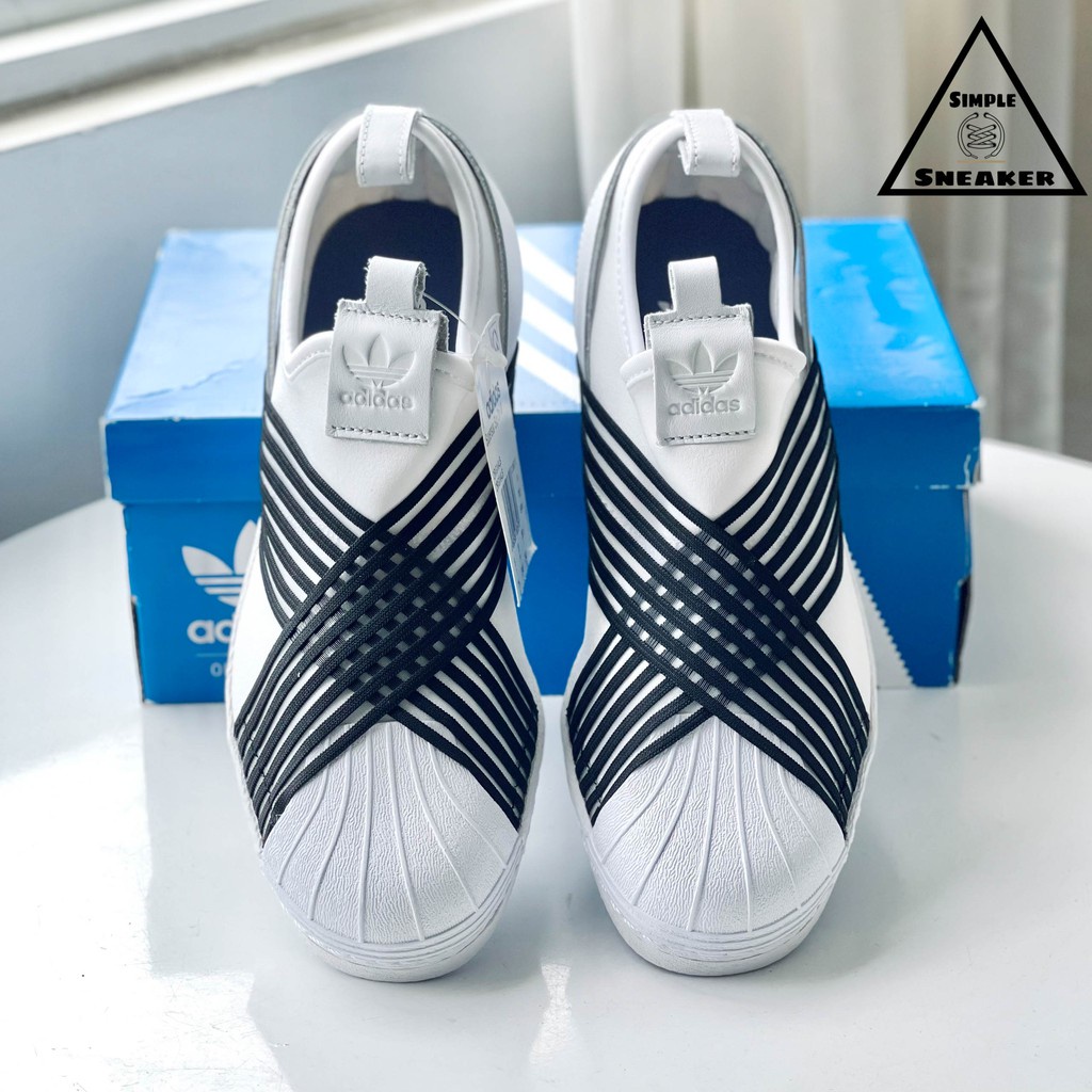 【Giày chạy thể thao】Giày Nữ Super Star 💙FREESHIP💙 Adidas Superstar Slip On Chính Hãng - Giày Snea